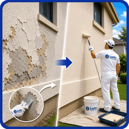 Stucco-Repair-and-Painting-best-painting-company-in-calgary-lucky-painting